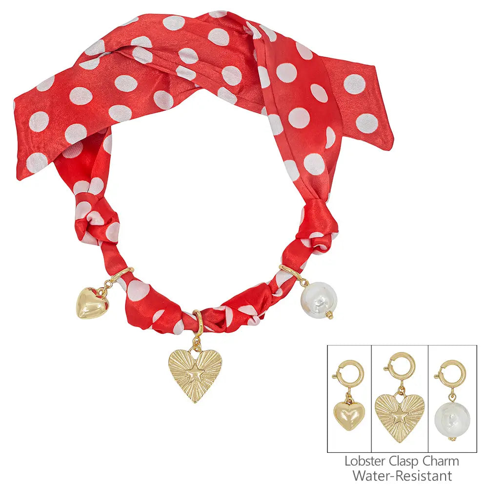 Red Multi w/ Heart and Beaded Charms Necklace - Be You Boutique