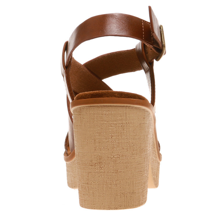 Clue Whiskey Adjustable Sling Back Wedge Platform Sandal with Buckle Closure - Be You Boutique