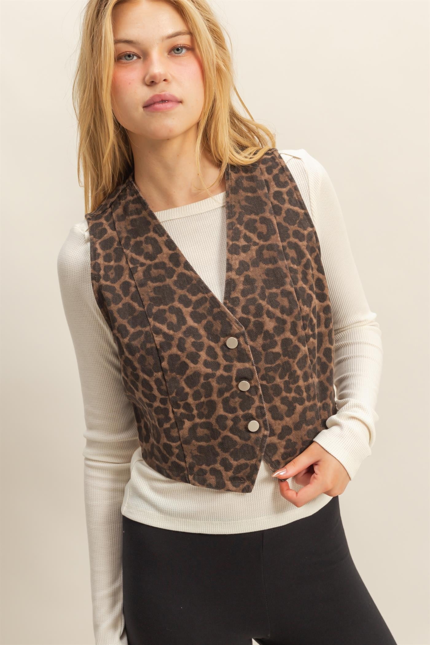 Embreigh Animal Print Vest - Be You Boutique