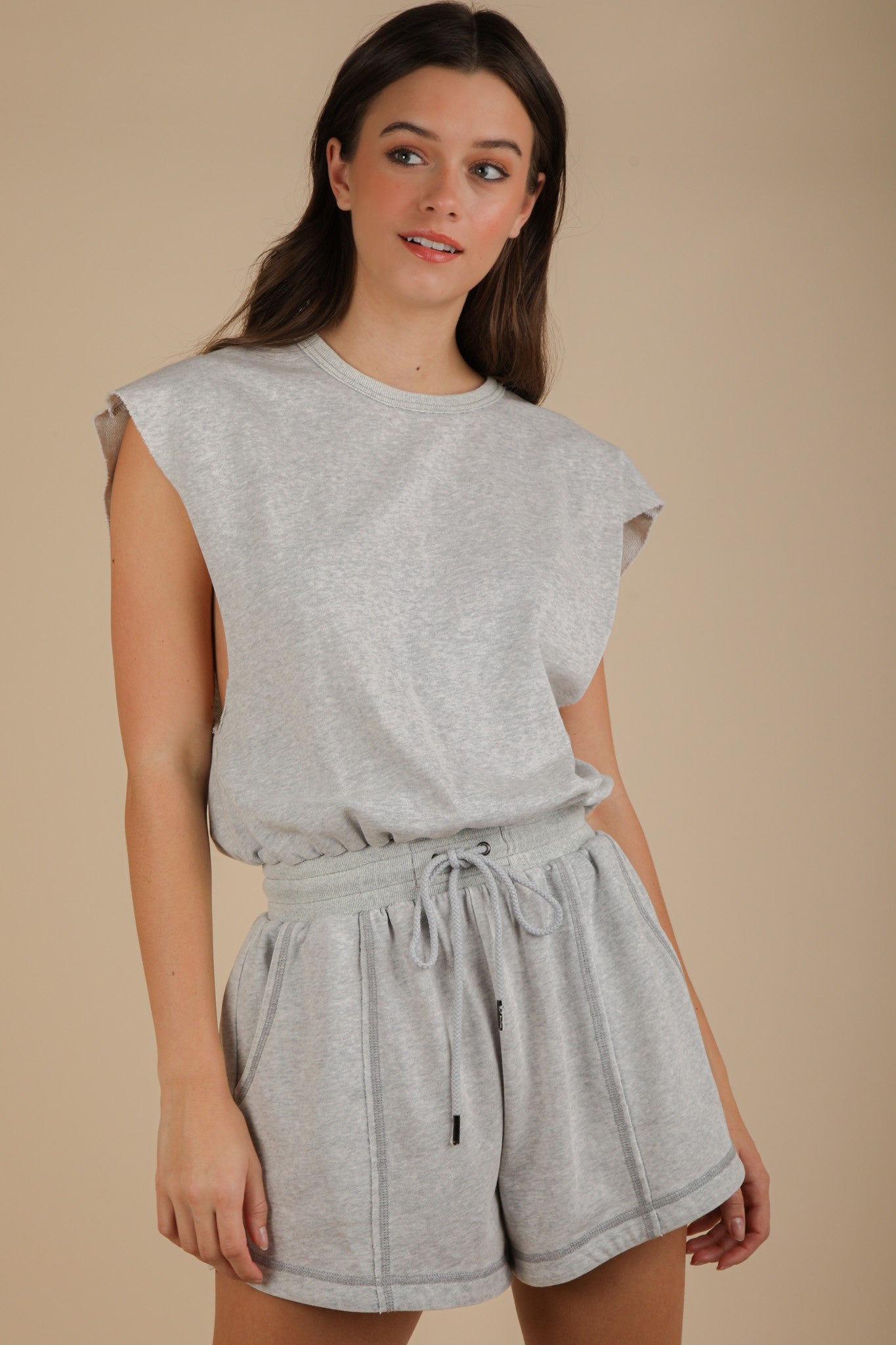Lulu Washed Knit Romper - Be You Boutique