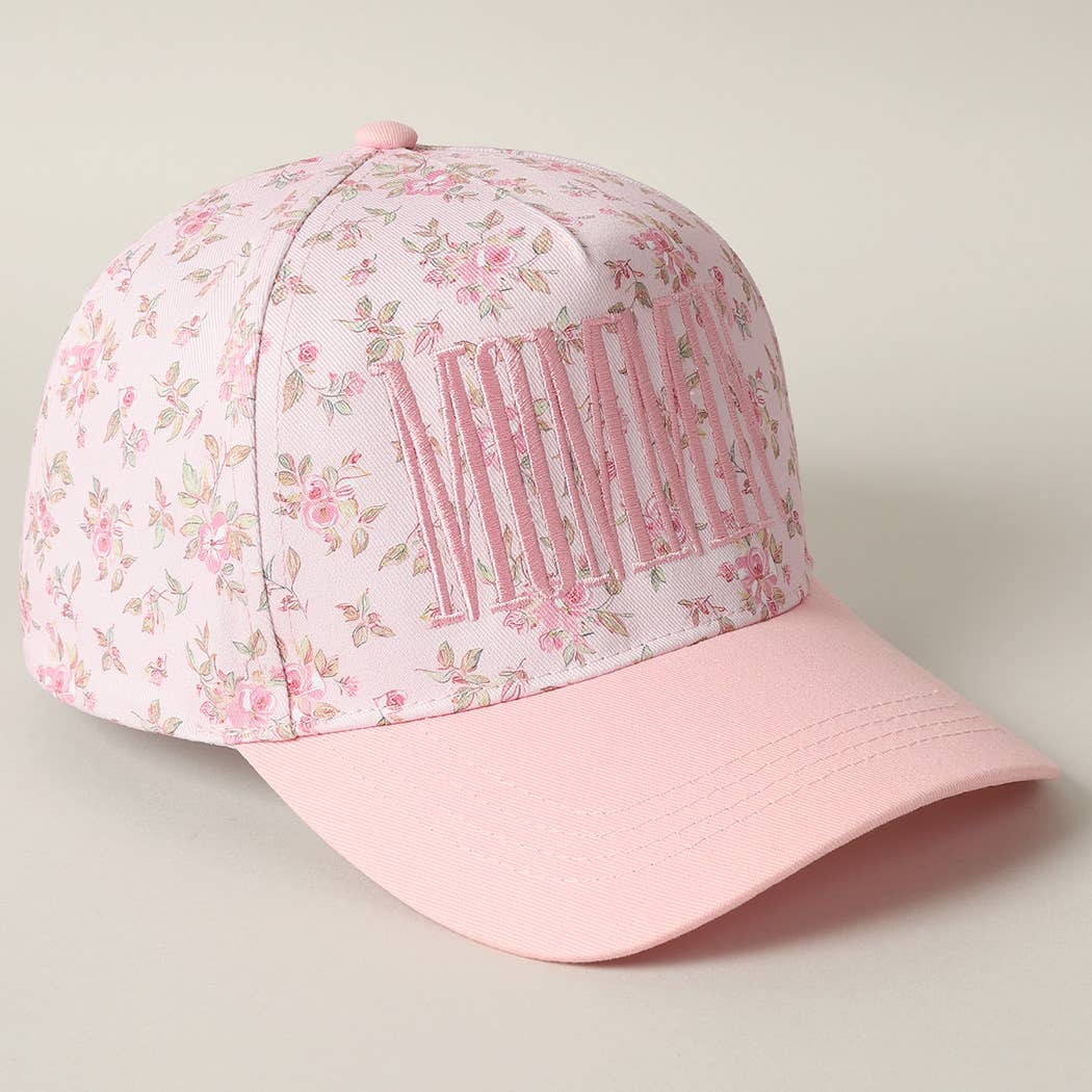 MOMMIN Embroidered Flower Trucker Hat - Be You Boutique