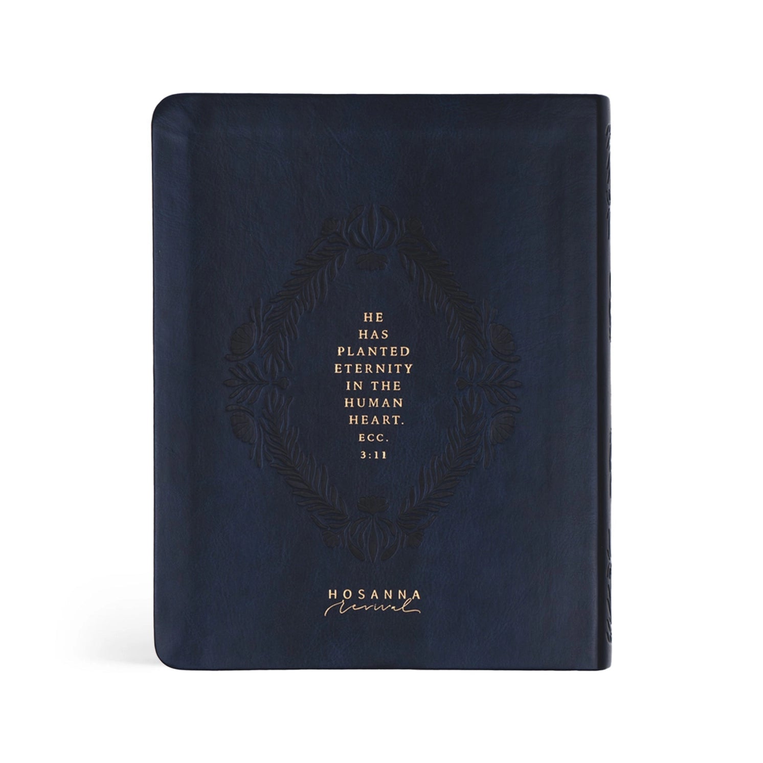 HOSANNA REVIVAL NLT Versailles Notetaking Bible with 218 accessory pages, open to a page showing handwritten notes.