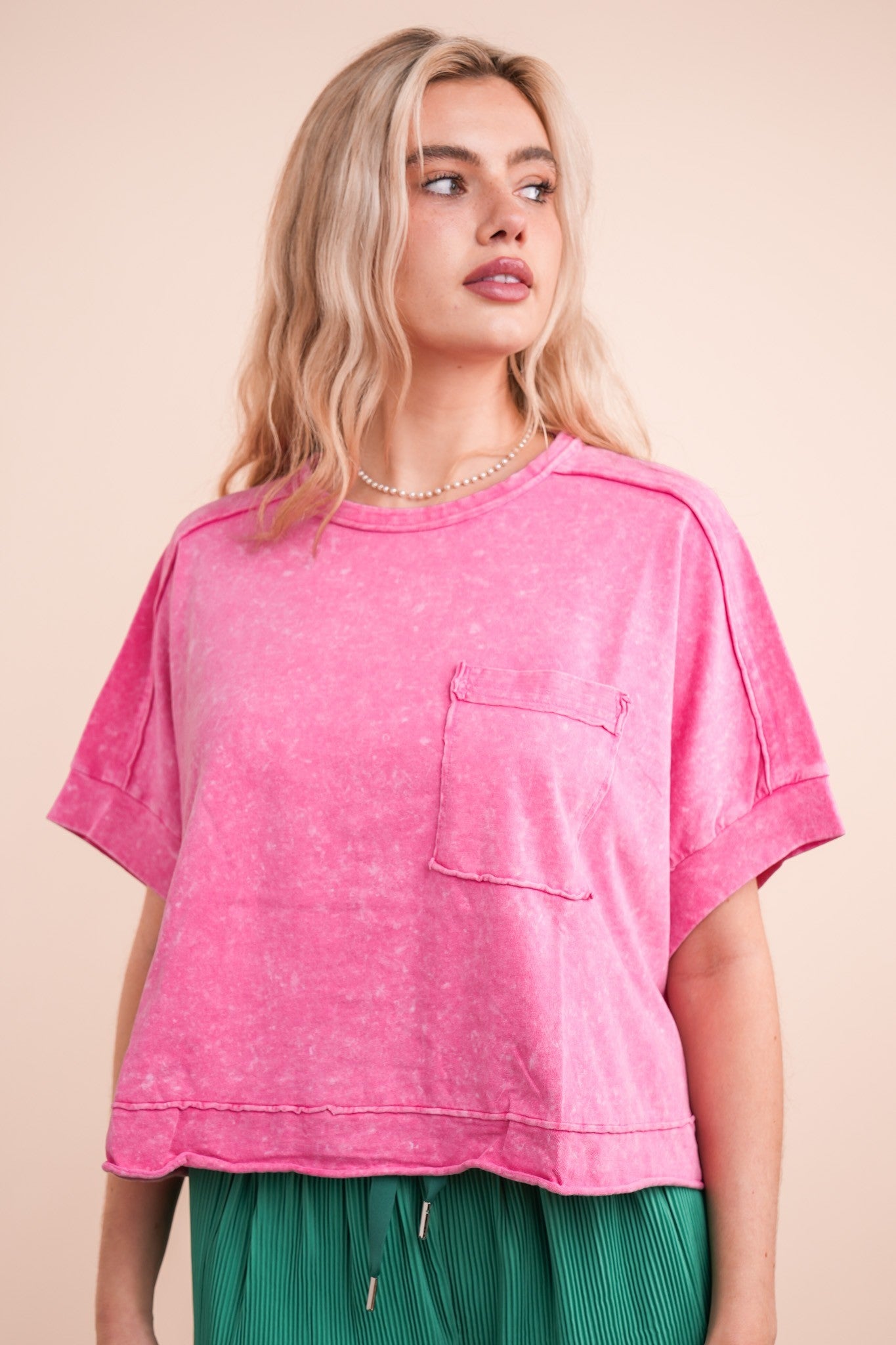 Jalyn Oversized Washed Crop Comfy Knit Top - Be You Boutique