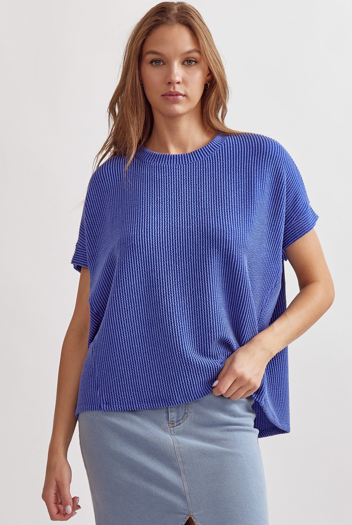Eleanor Ribbed Short Sleeve Top - Be You Boutique