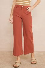 Dara Acid Wash High Rise Wide Leg Pant - Be You Boutique