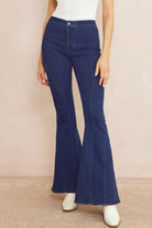 James High Waisted Flair Denim Jeans - Be You Boutique