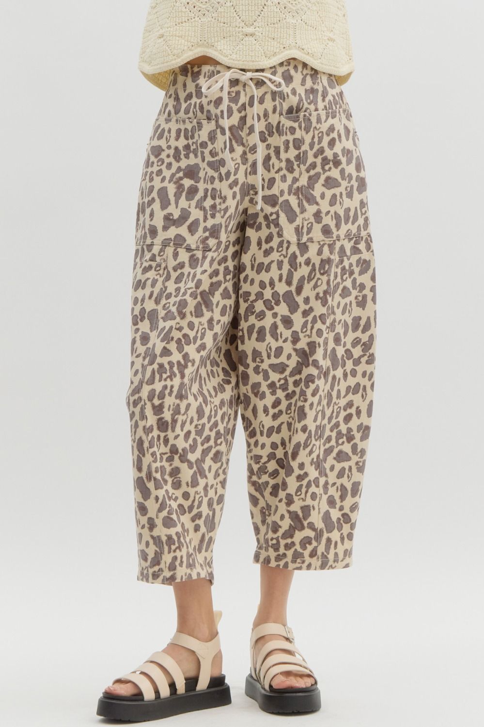 Roxie Leopard Print Barrel Pant - Be You Boutique