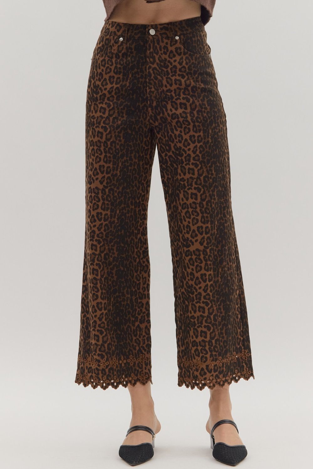 Cooper Leopard Print Straight Leg Pant - Be You Boutique