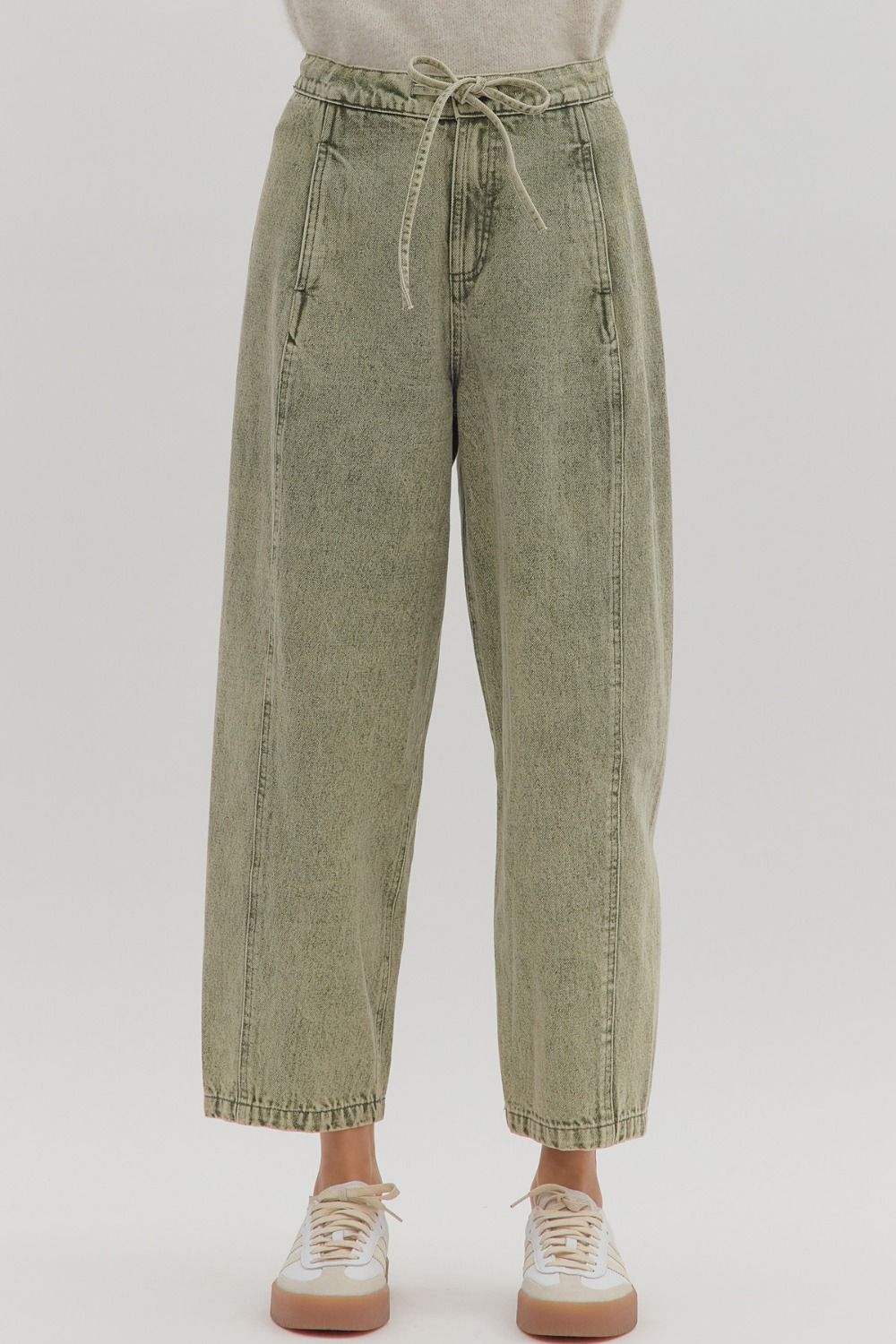 Aiden Mineral Washed Barrel Pant - Be You Boutique