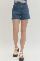 ENTRO Cody Denim Front Pocket Shorts, 151 denim shorts with stylish front pockets, casual summer fashion, final sale