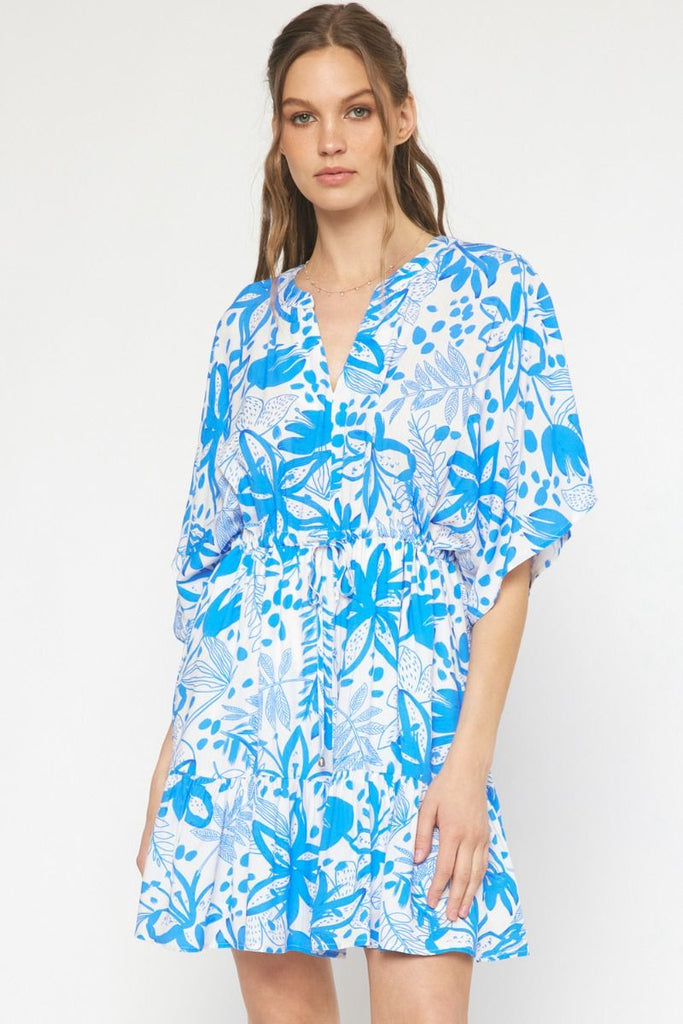 Laverne Floral Print Half Sleeve Summer Dress - Be You Boutique