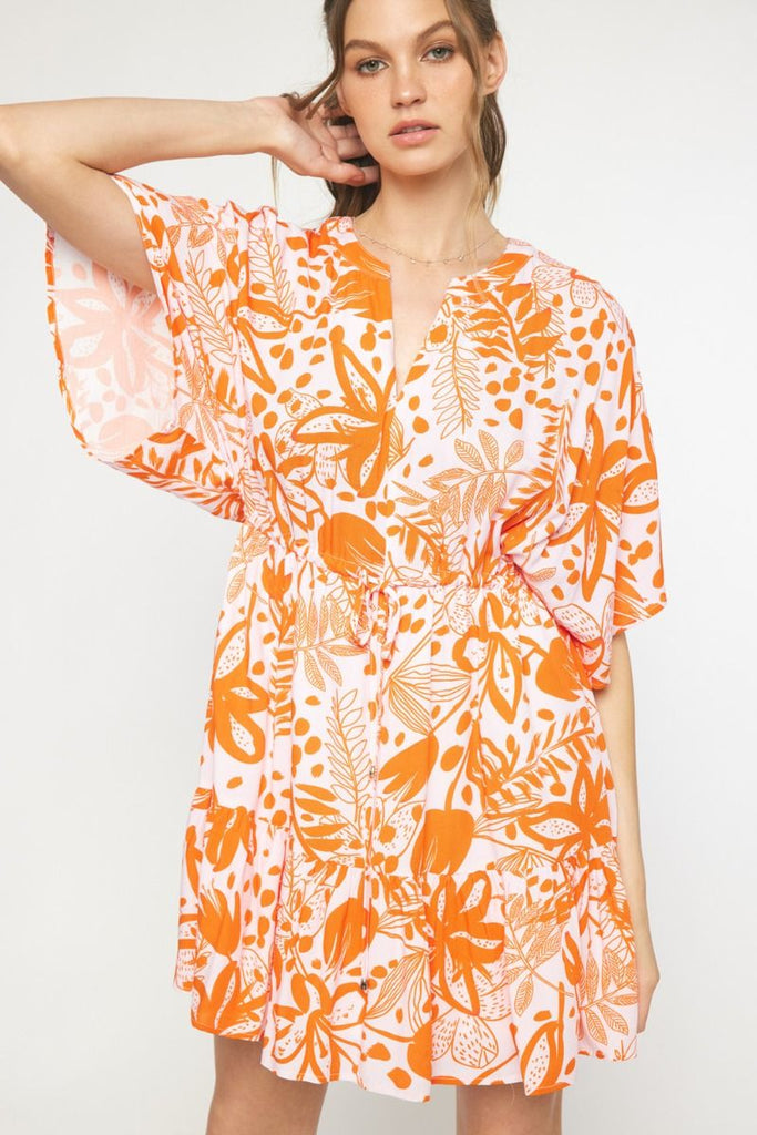 Laverne Floral Print Half Sleeve Summer Dress - Be You Boutique