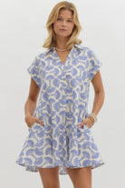 Emily Printed Sleeveless Collared Dress - Be You Boutique