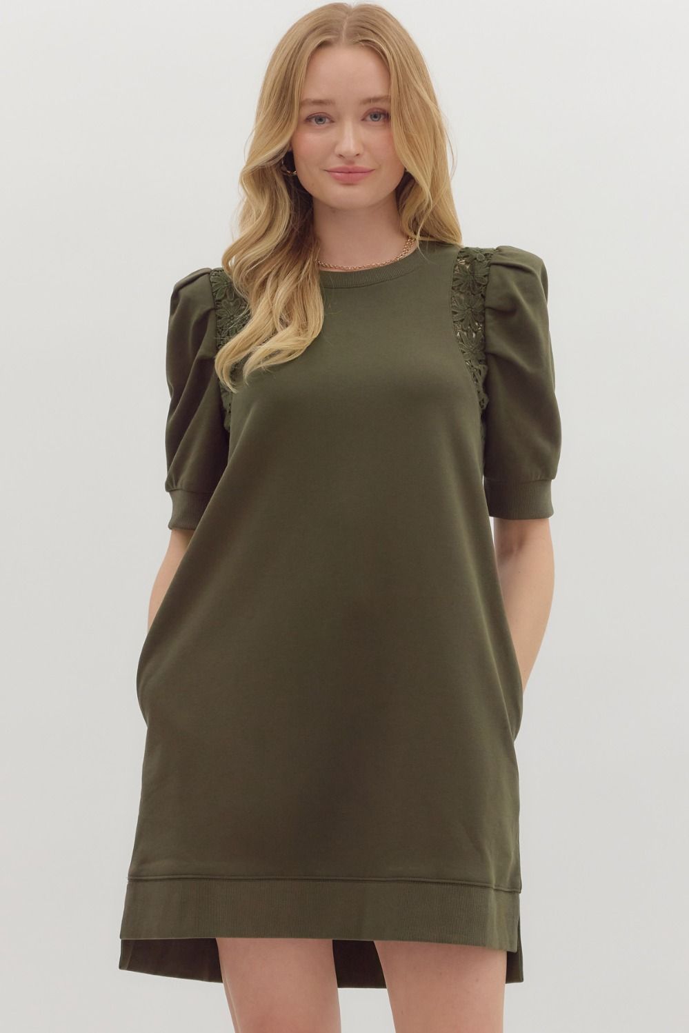 Sylvia Floral Crochet Trim Dress - Be You Boutique