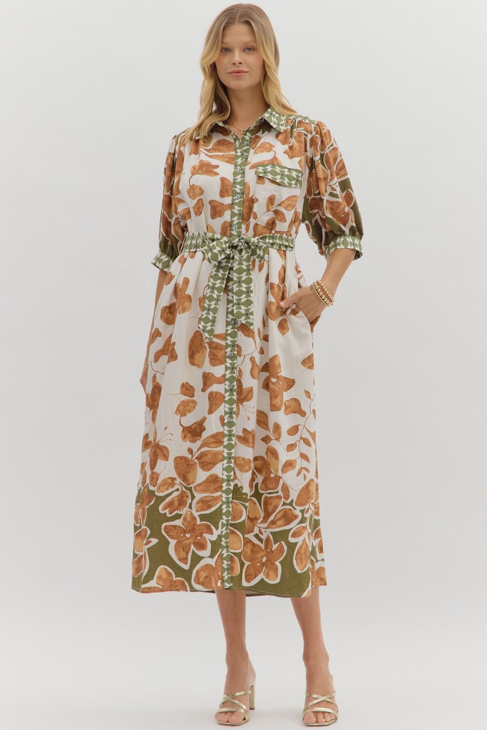 Holly Botanical Print Midi Dress **waiting on plus - Be You Boutique