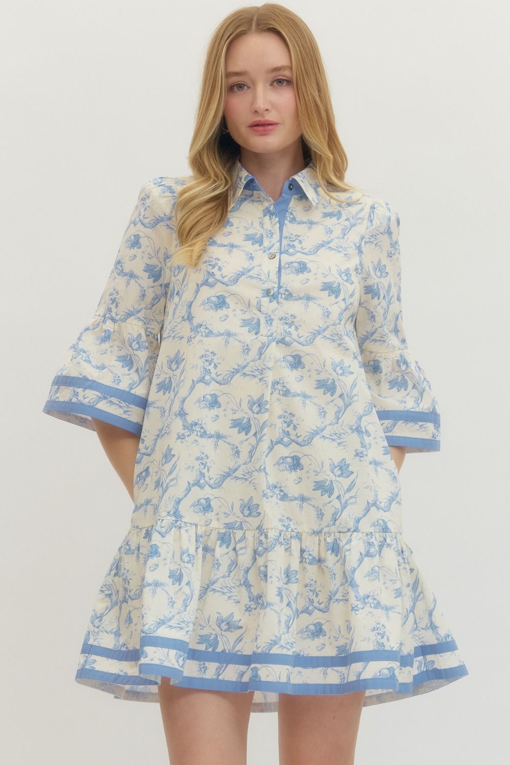 Sadie Floral Flutter Sleeve Dress - Be You Boutique