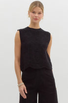 Melinda Diamond Pattern Sweater Top - Be You Boutique
