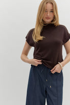 Sarah Solid Knit Mock Neck Top **WAITING ON REGULAR - Be You Boutique