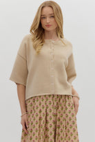 Vanessa Short Sleeve Sweater Top - Be You Boutique