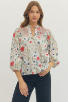 Carson Floral Charming Long Sleeve Top - Be You Boutique