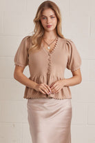 ENTRO Kiersten scallop trim classic sweater top, 132 fall sweater with elegant scalloped neckline and cozy knit fabric.