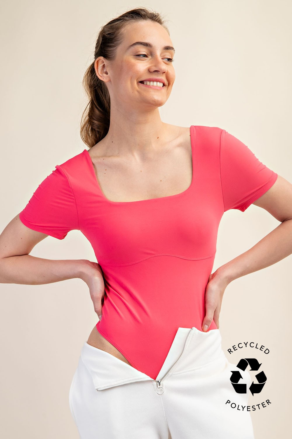 Kennedy Square Neck Short Sleeve Bodysuit - Be You Boutique