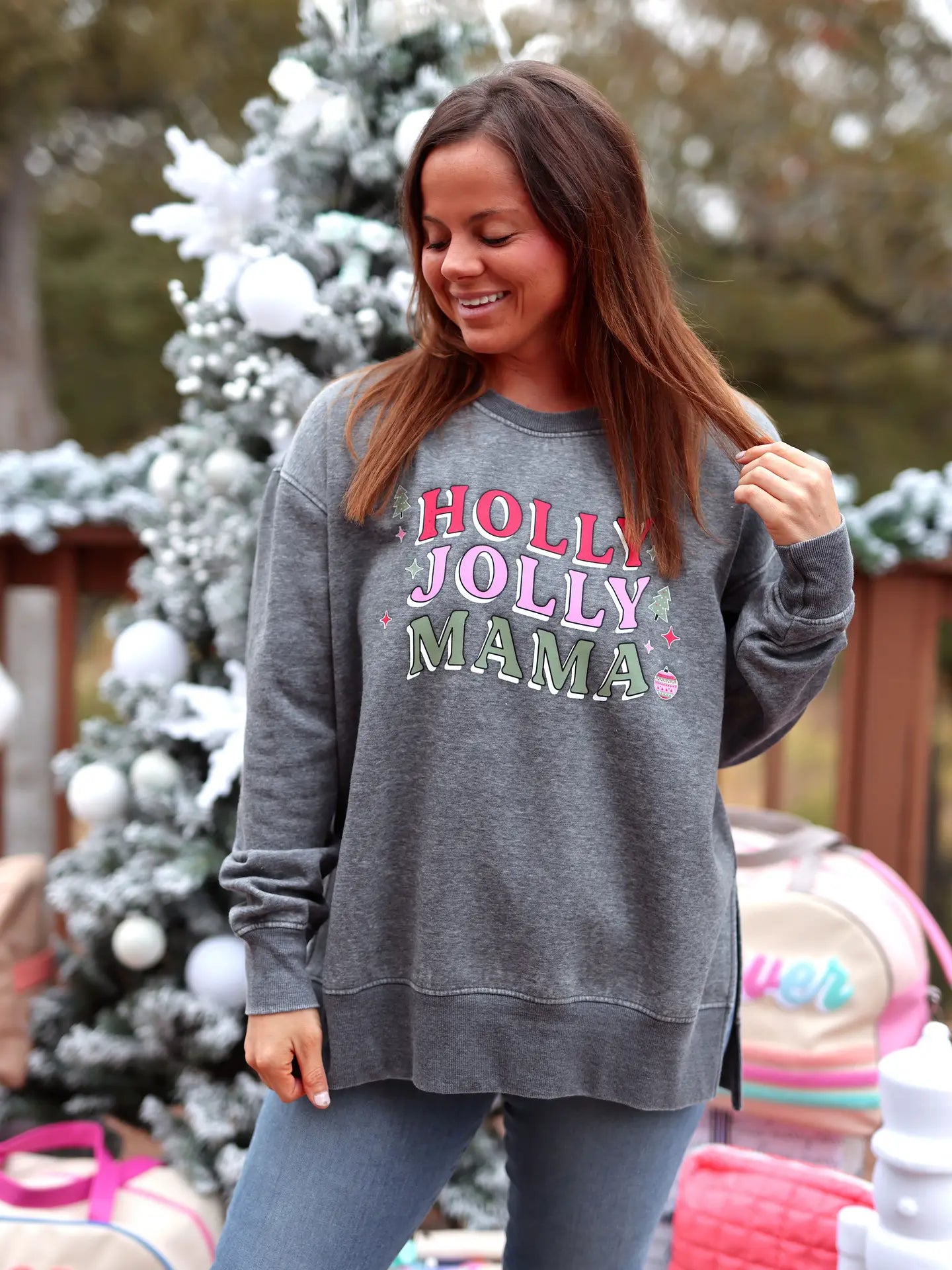 Holly Jolly Mama Sweatshirt - Be You Boutique