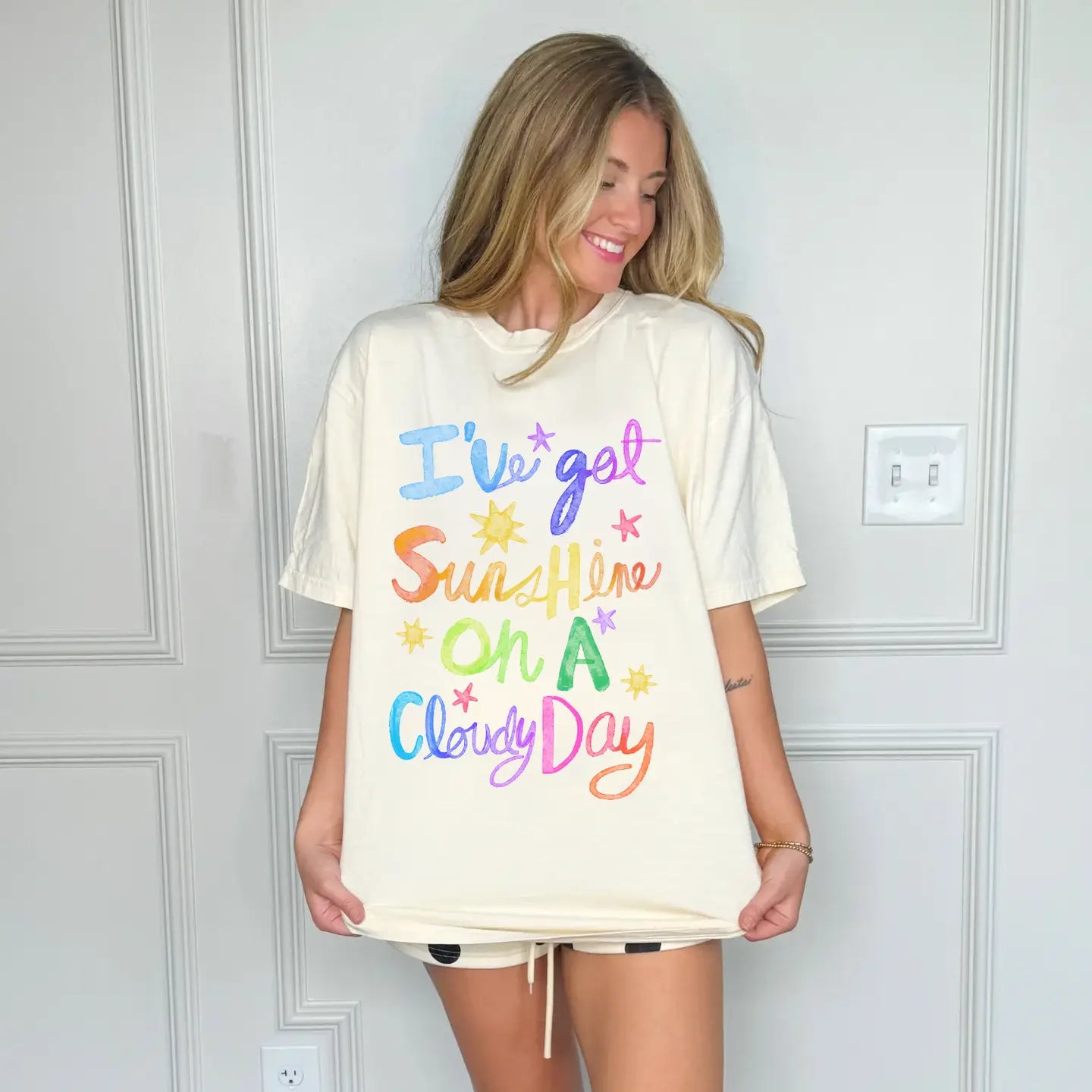 Poppy & Pine Ive Got Sunshine graphic T-shirt featuring a sunny design on a casual 117 graphic tee.