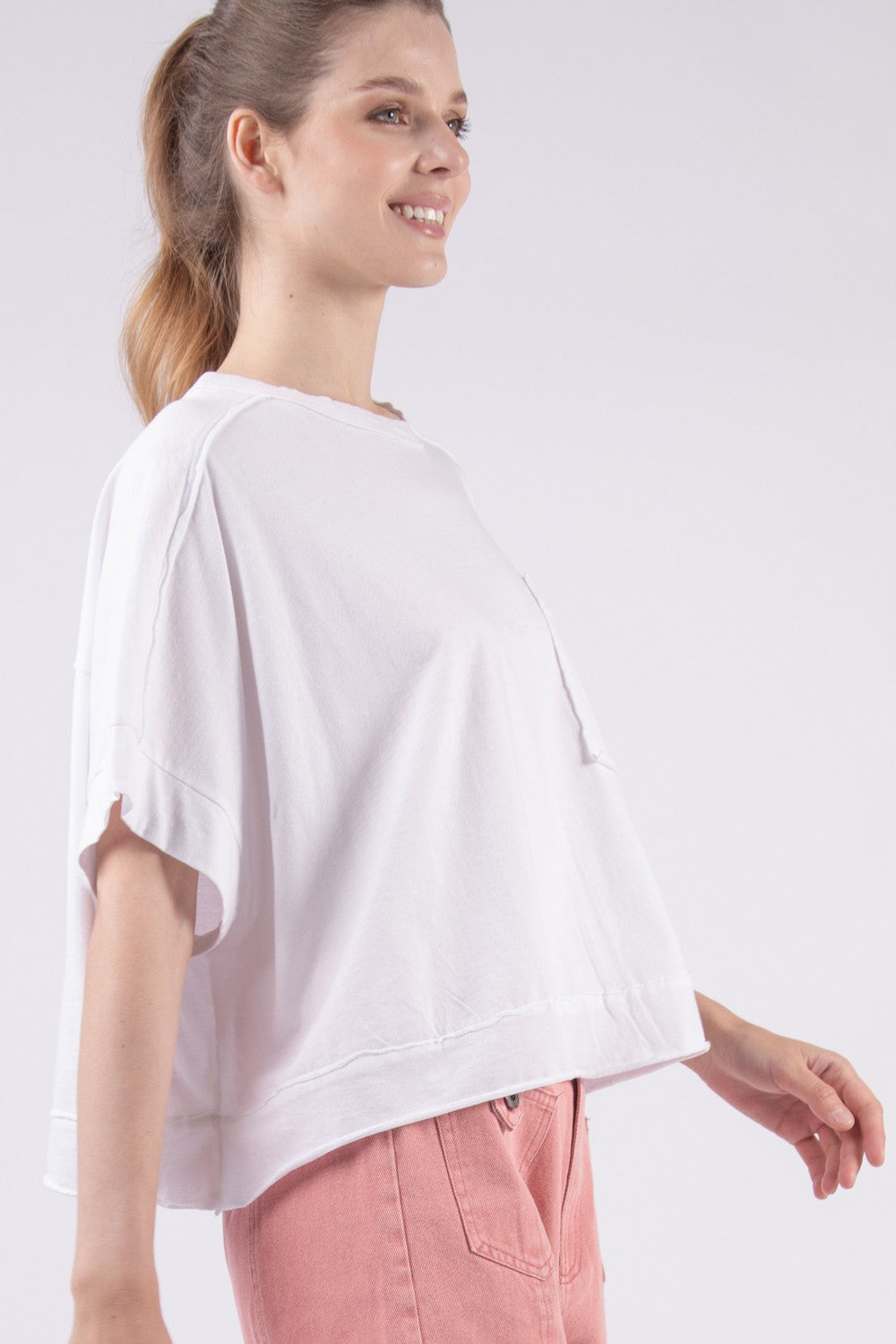 Jalyn Oversized Washed Crop Comfy Knit Top - Be You Boutique