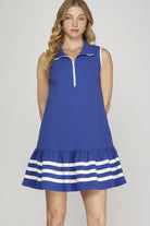 Taylor Sleeveless Half Zip Dress - Be You Boutique