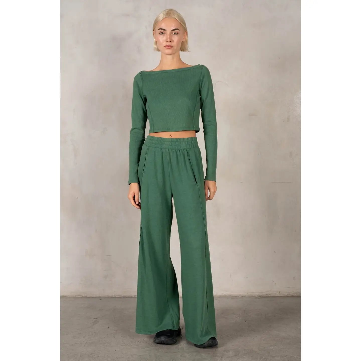 Jocelyn Ribbed Wide Leg Pant Set - Be You Boutique