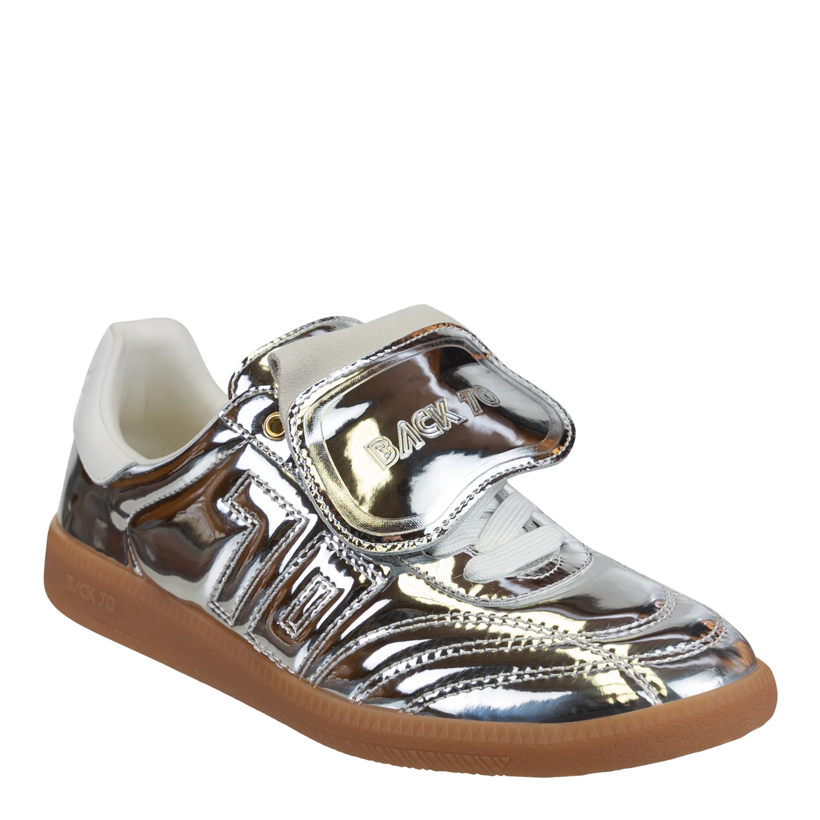 BACK70 Fluffy Sneakers in Silver - Be You Boutique