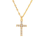 Sandy Sparkle Cross Necklace - Be You Boutique