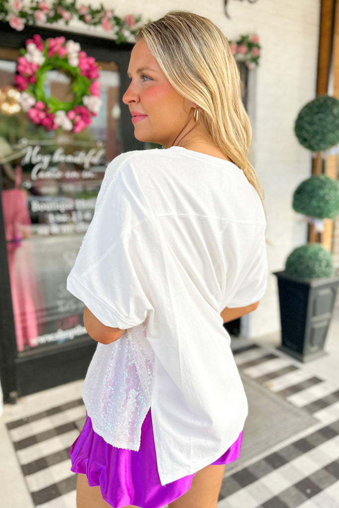 Stay Wild Colorful Sequin Embroidered Loose Fit Top - Be You Boutique