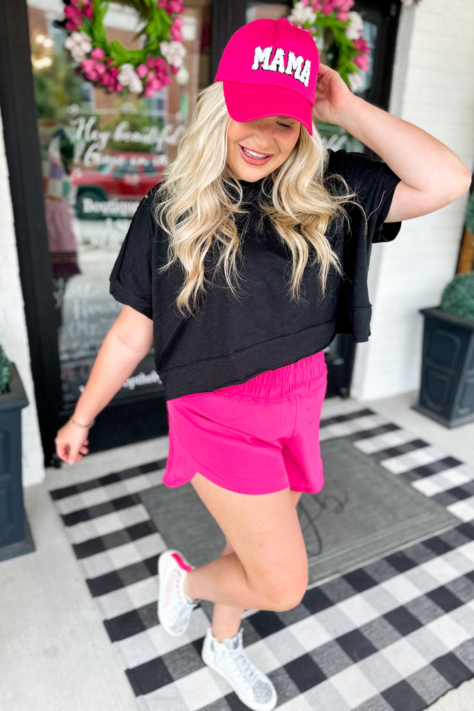 Hudson Elastic Waist Overlap Active Wear Shorts *FINAL SALE* - Be You Boutique
