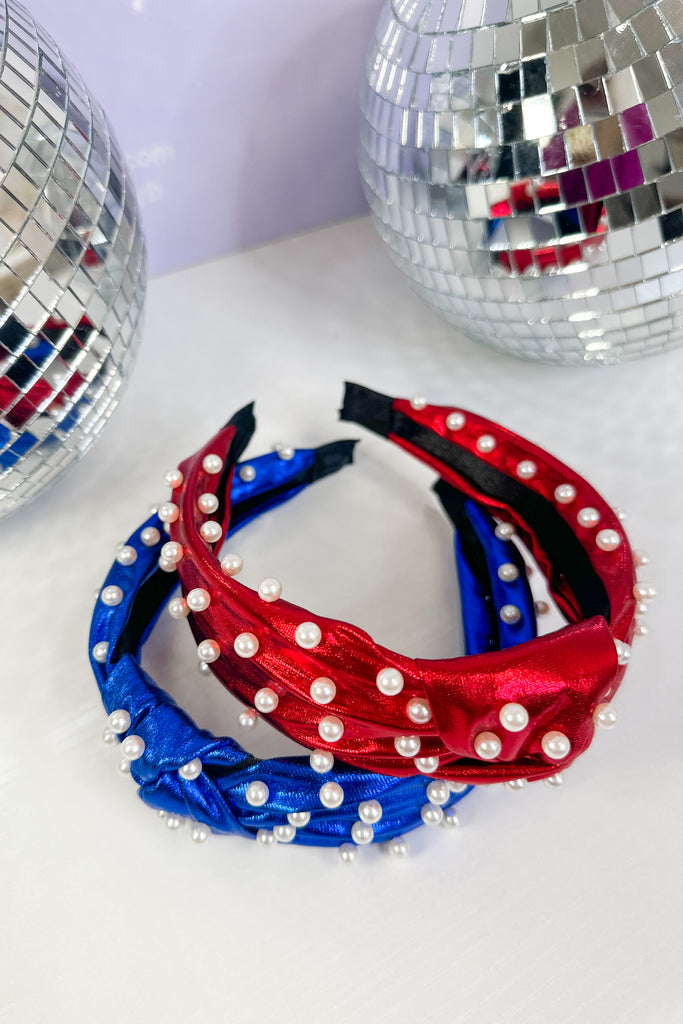 Abbie Pearl Studded Metallic Headband - Be You Boutique