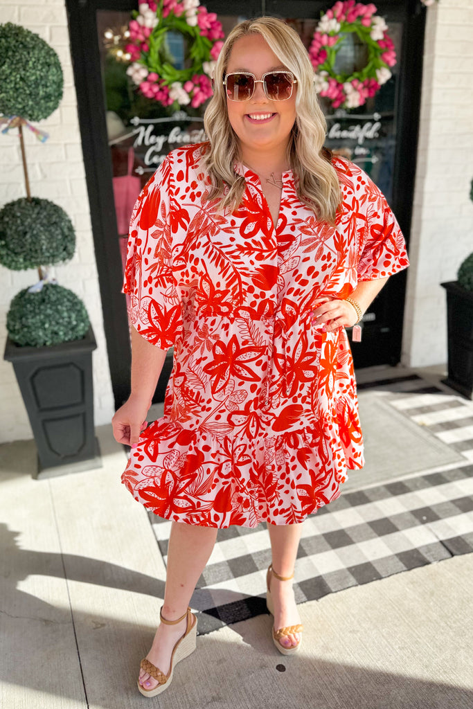Laverne Floral Print Half Sleeve Summer Dress - Be You Boutique