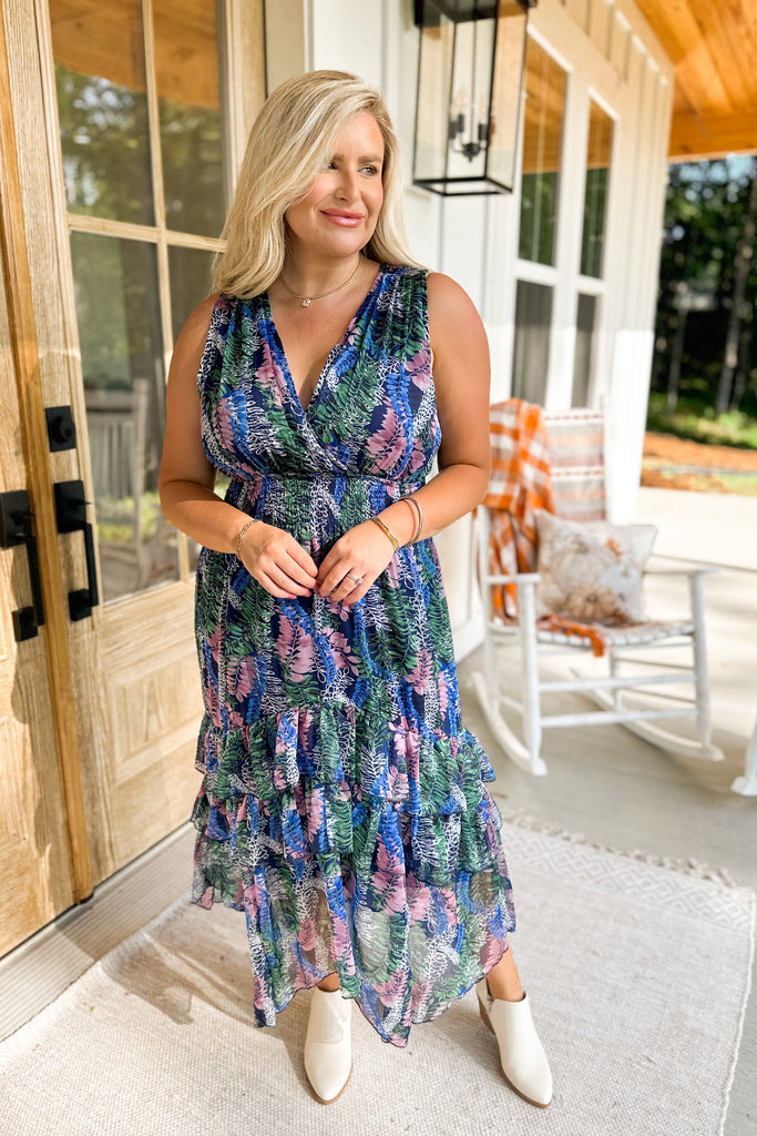 Bryan Smocked Ruffle Sleeveless Maxi Dress - Be You Boutique