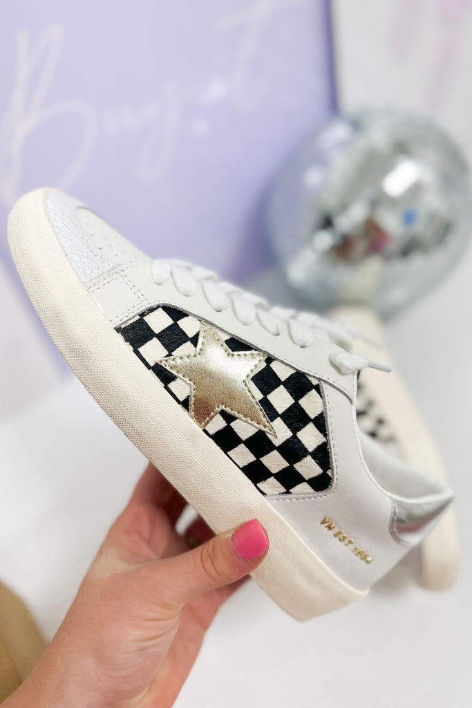 Vintage Havana Nicollette Black and White Checkered Sneakers - Be You Boutique
