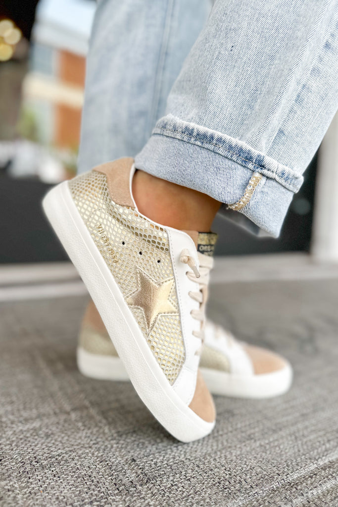 Vintage Havana Constance Gold and Taupe Detail Sneaker - Be You Boutique