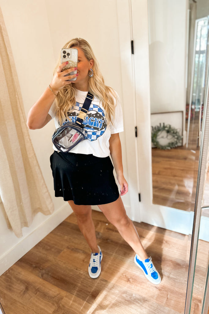 Kentucky Lips Game Day Oversized Short Sleeve Distressed Graphic Tee - Be You Boutique