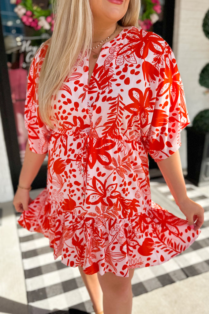 Laverne Floral Print Half Sleeve Summer Dress - Be You Boutique