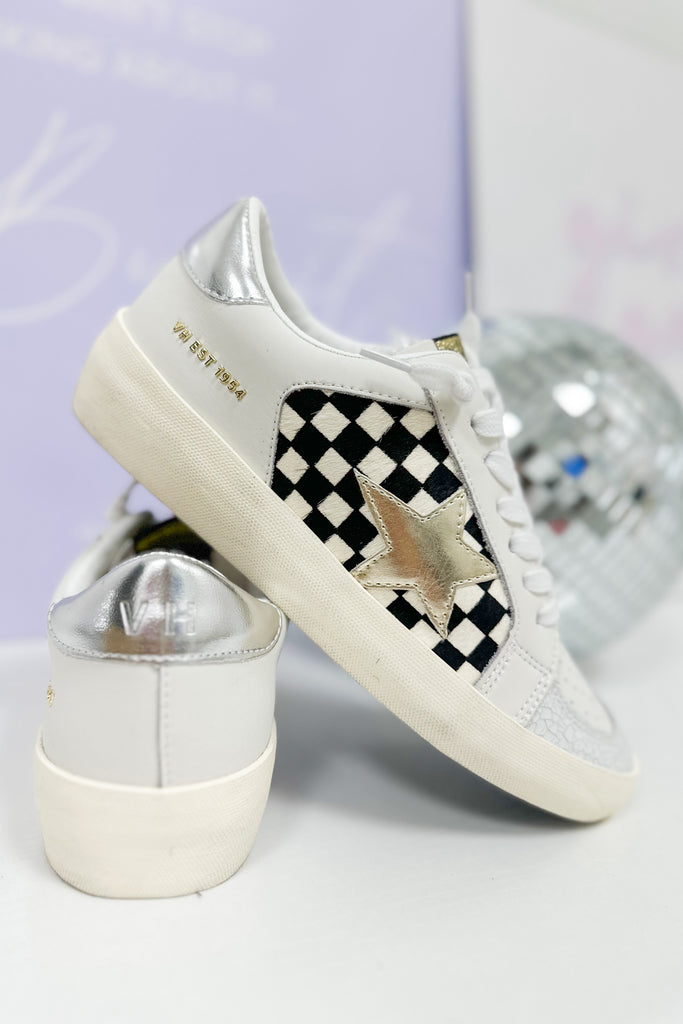 Vintage Havana Nicollette Black and White Checkered Sneakers - Be You Boutique
