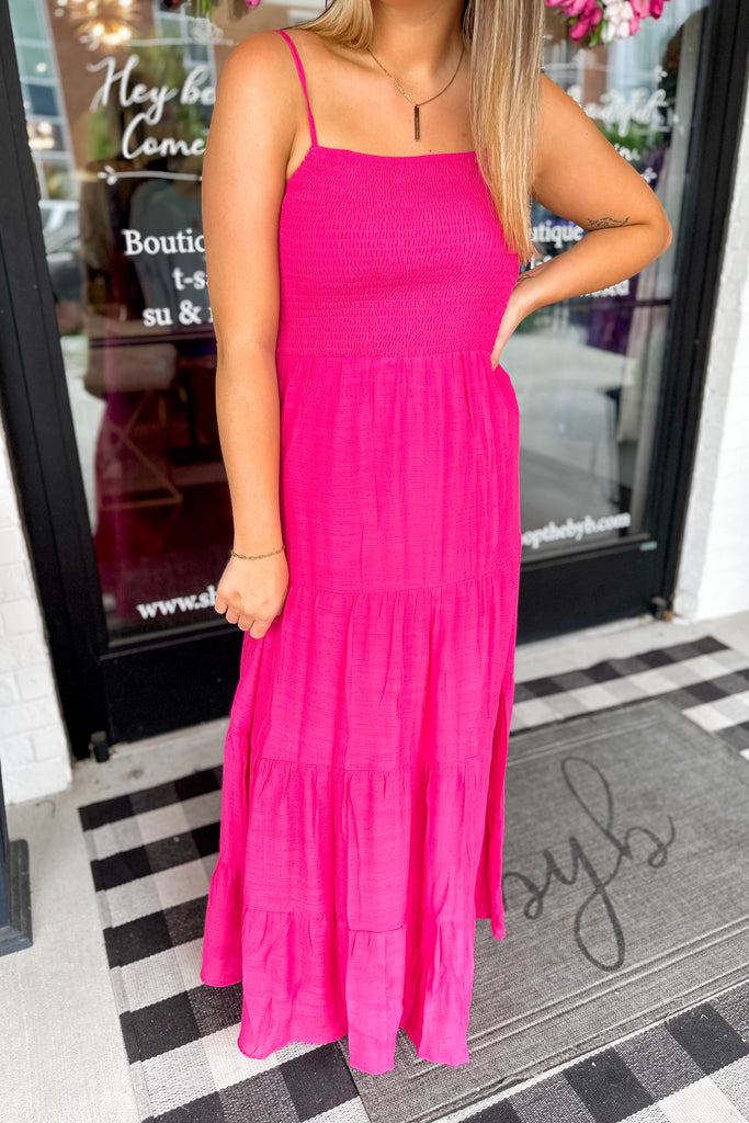 Luke Smocked Bodice Sleeveless Maxi Dress - Be You Boutique