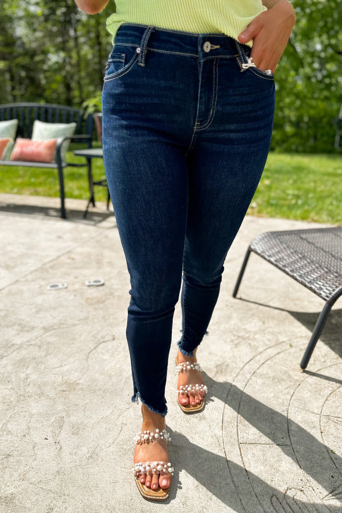 Kancan Reese High Rise Ankle Skinny ~ Dark - Be You Boutique