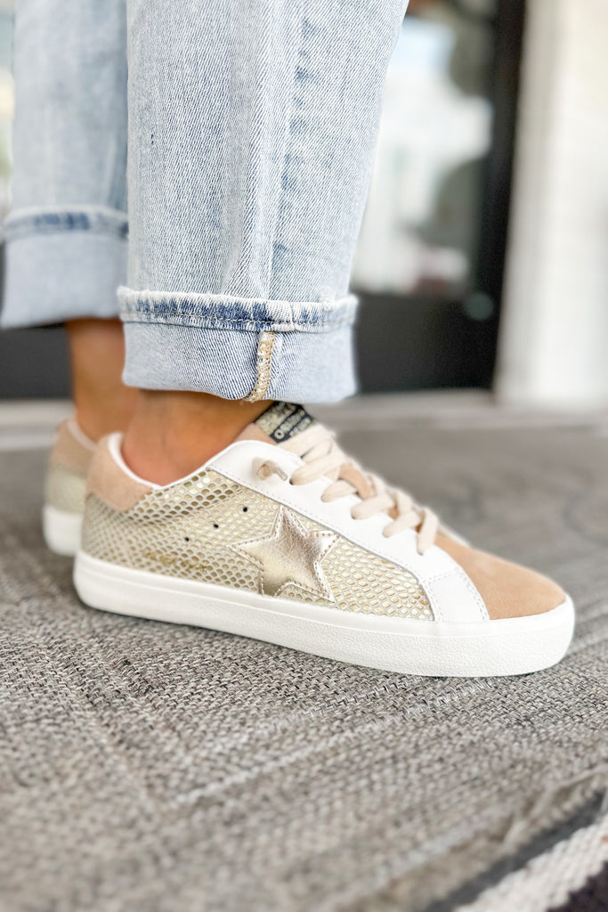Vintage Havana Constance Gold and Taupe Detail Sneaker - Be You Boutique