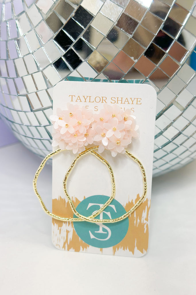 Taylor Shaye Matte Flower Hoops Earrings - Be You Boutique