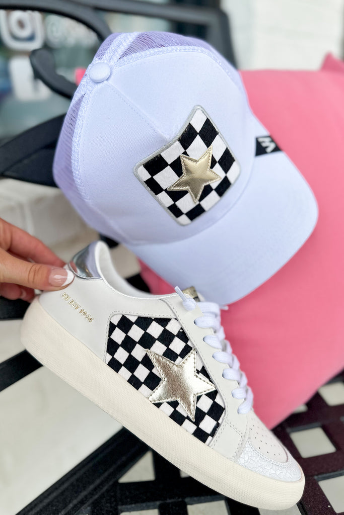 Vintage Havana Nicollette Black and White Checkered Sneakers - Be You Boutique