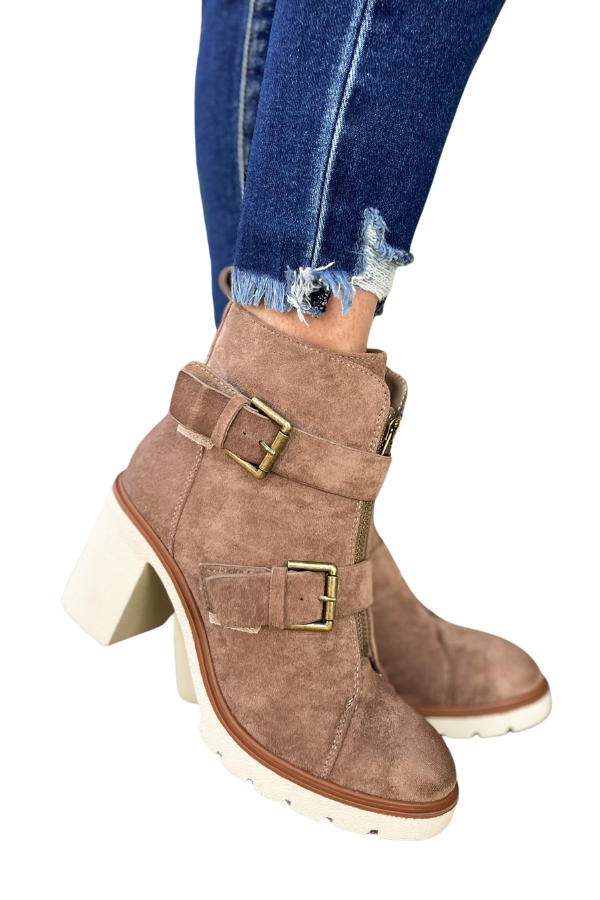 Rapid Taupe Buckle Boot **FINAL SALE** - Be You Boutique