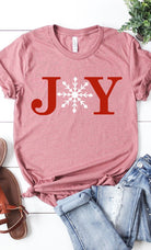 Joy Snowflake Christmas Graphic Tee - Be You Boutique